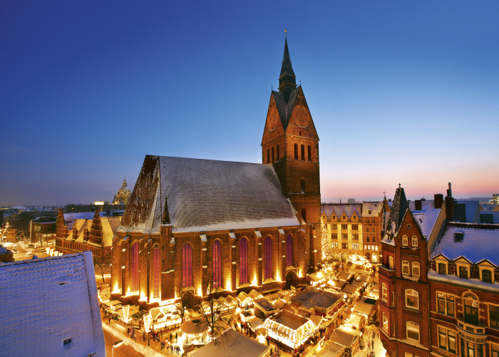 Julmarknaden i gamla stan i Hannover