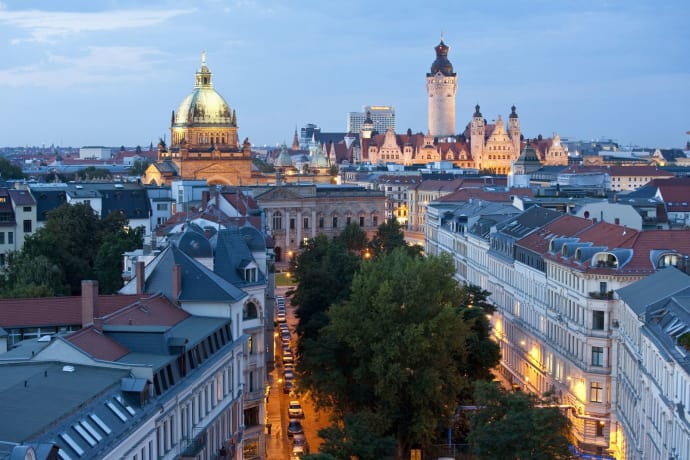 Leipzig Bundesverwaltungsgericht och Neues Rathaus